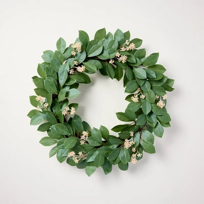 26 Faux Pomegranate Leaf Wreath - Hearth & Hand with Magnolia