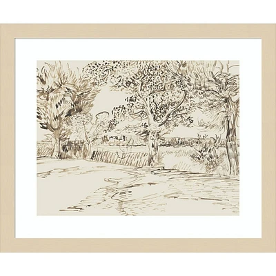 Amanti Art  Vincent Van Goghs Landscape at Arles 1888: Giclee Print, Hardwood Frame, Wall Decor