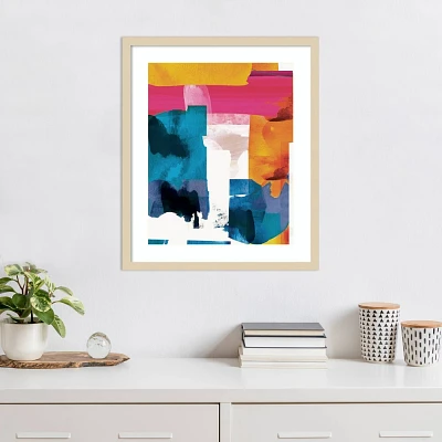 Amanti Art Rainbow Stroke II by Aoibhne Hogan Wood Framed Wall Art Print