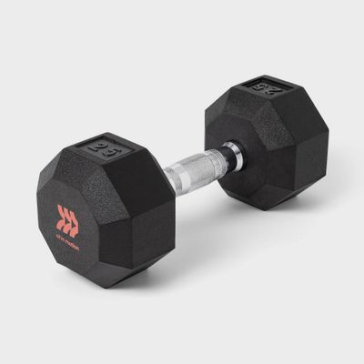 Hex Dumbbell 25lbs Black - All in Motion