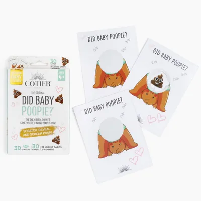 30ct Did Baby Poopie? Baby Shower Scratch Off Game Brown