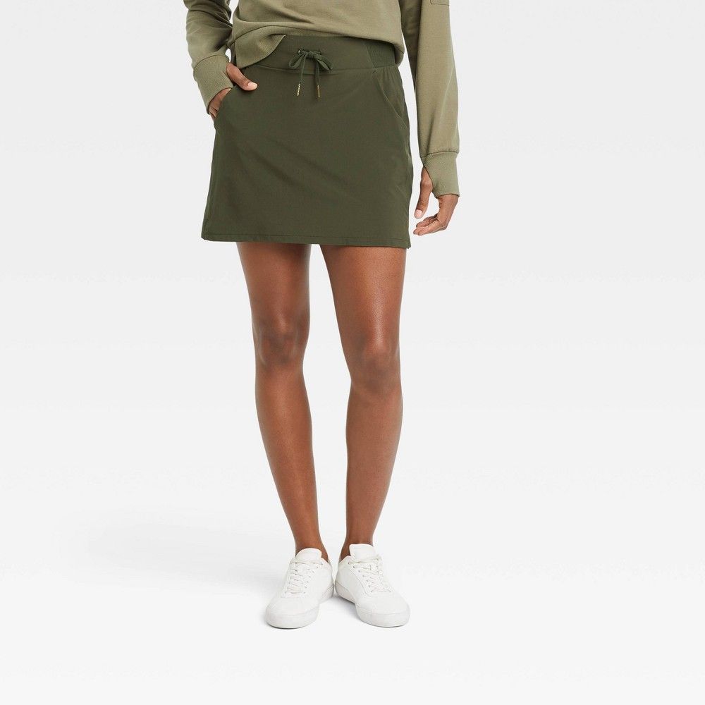 All In Motion Womens Stretch Woven Skorts - All in Motion Olive Green XS |  Connecticut Post Mall
