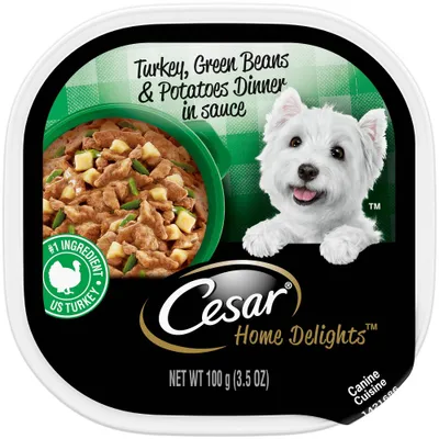 Cesar Home Delights with Turkey, Potato and Vegetable Flavor Small Breed Wet Dog Food - 3.5oz