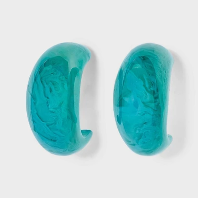 Marbleized Hoop Earrings