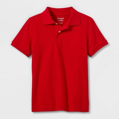 Boys Short Sleeve Pique Uniform Polo Shirt