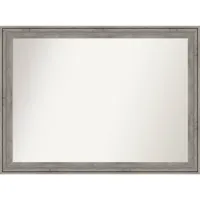 43 x 32 Non-Beveled Regis Barn Wood Gray Wood Wall Mirror - Amanti Art