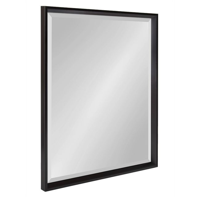 24 x 30 Calter Framed Wall Mirror Black - Kate and Laurel: Contemporary, Vanity, Decorative Rectangle Mirror