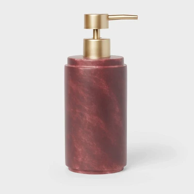 Luxe Faux Marble Soap Pump Wine - Threshold