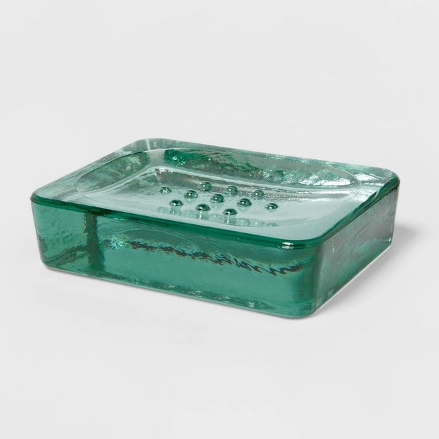 Recycled Glass Soap Dish Clear - Threshold