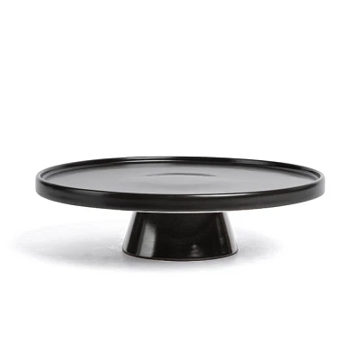 over&back Stoneware Round Cake Stand Semi-Matte : 11 Dessert Serving Stand, Dishwasher-Safe, Dinner Party Use