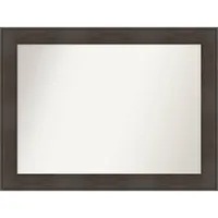 44 x 33 Non-Beveled William Rustic Wood Wall Mirror - Amanti Art: Modern Rectangle, Wall Mount