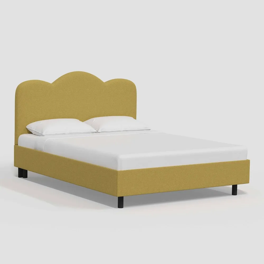 Threshold Full Lizzie Platform Bed in Textured Linen Zuma Gold - Main Image