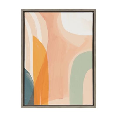 18 x 24 Sylvie Sunrise Over Marrakesh Framed Wall Canvas Gray - Kate & Laurel All Things Decor