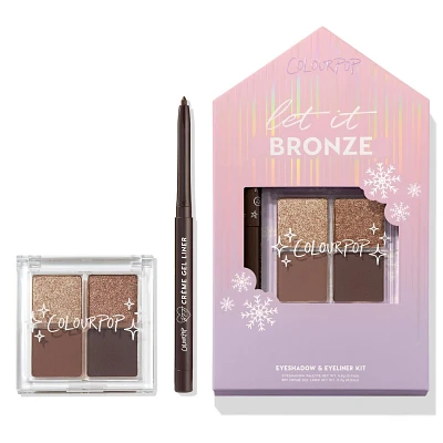 ColourPop Quad Eyeshadow Palette with Creme Gel Liner Kit - Let It Bronze - 0.16oz