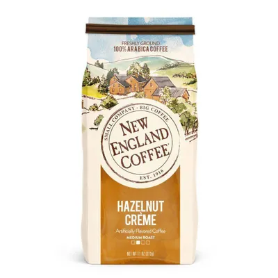 New England Hazelnut Crme Medium Roast Coffee Ground Coffee - 11oz