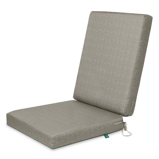 44 x 20 x 3 Duck Covers Outdoor Dining Chair Cushions Moon Rock - Classic Accessories: Water-Resistant, Zipper Closure