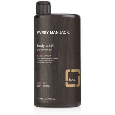 Every Man Jack Mens Hydrating Sandalwood Body Wash for All Skin Types - 16.9 fl oz