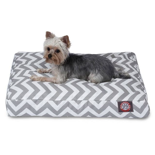 Majestic Pet Rectangle Dog Bed - Gray Chevron - Small - S