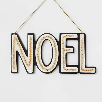 Wood and Felt Noel Christmas Tree Ornament - Wondershop: Indoor Holiday Decor, 3.375 Height