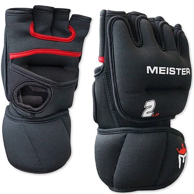 Meister Neoprene Weighted Gloves - Black/Red