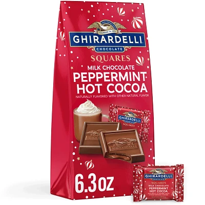 Ghirardelli Milk Chocolate Peppermint Hot Cocoa Squares - 6.3oz