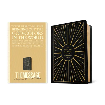 The Message Anniversary Edition (Leather-Look, Life-Light Black) - (Leather Bound)