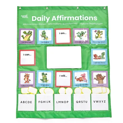 Hand2Mind Daily Affirmations Pocket Chart