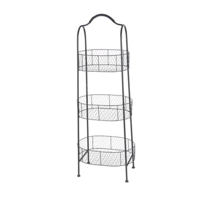 Farmhouse Iron Storage Cart Black - Olivia & May