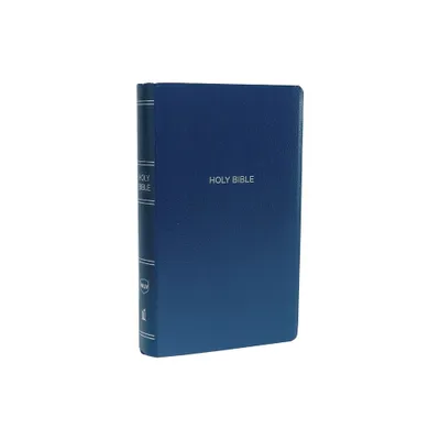 NKJV, Gift and Award Bible, Leather-Look, Blue, Red Letter Edition - by Thomas Nelson (Leather Bound)