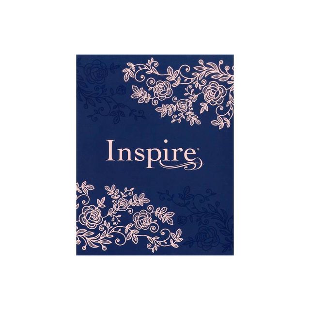 Inspire Bible NLT (Hardcover Leatherlike, Navy) - (Leather Bound)