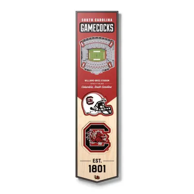 8 X 32 NCAA South Carolina Gamecocks 3D StadiumView Banner