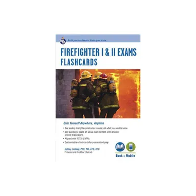 Firefighter I & II Exams Flashcard Book (Book + Online) - (Firefighter Exam Test Preparation) by Jeffrey Lindsey (Paperback)