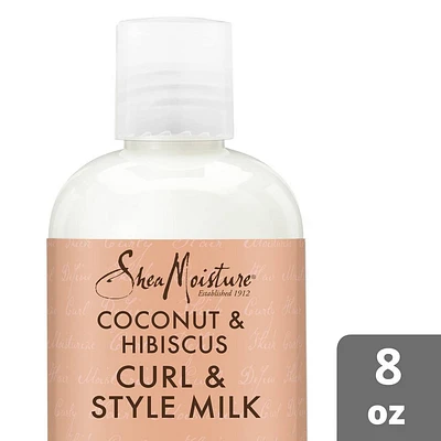 SheaMoisture Coconut & Hibiscus Curl & Style Milk For Thick Curly Hair - 8 fl oz