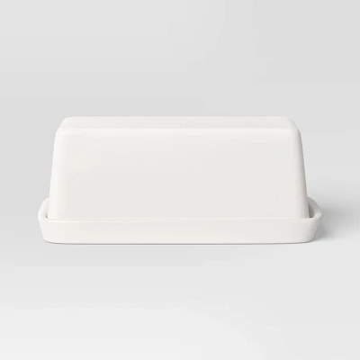 Stoneware Butter Dish White - Threshold