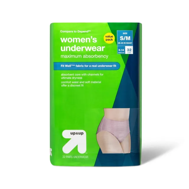 Always Discreet Incontinence & Postpartum Incontinence Underwear for Women  - Maximum Protection - S/M - 64ct