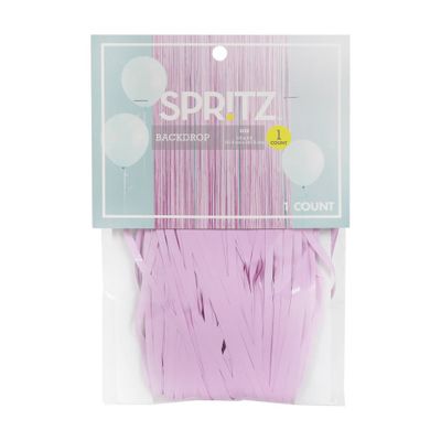 Rainbow Confetti Fringe Backdrop Lavender - Spritz