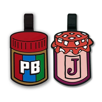 Besties PB&J BFF QR Code Dog ID Tag Set