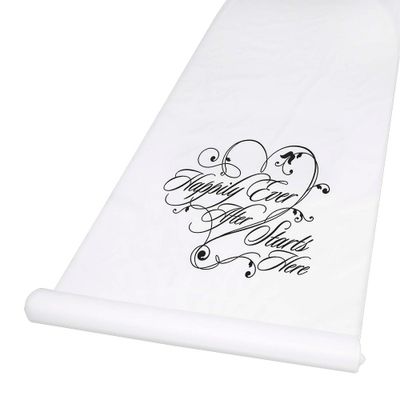 Wedding Aisle Runner White: Hortense B. Hewitt, 100ft Rayon for Ceremony, Love & Romance Theme