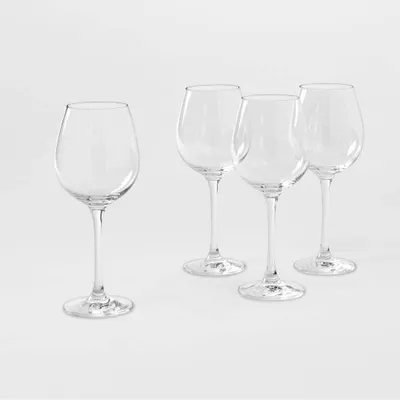 16.2oz 4pk Crystal White Wine Glasses - Threshold