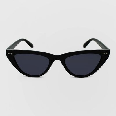 Womens Plastic Cateye Sunglasses