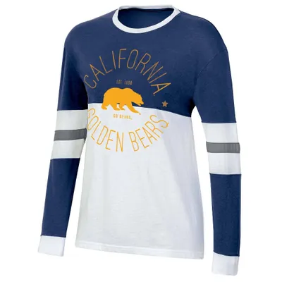 NCAA Cal Golden Bears Womens ong Sleeve Color Block T-Shirt