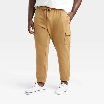 Mens Big & Tall Fleece Cargo Jogger Pants