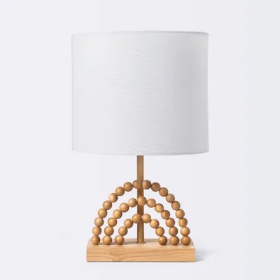 Novelty Wood Rainbow Table Lamp - Light Wood - Cloud Island