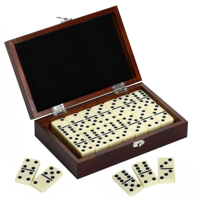 Hathaway Premium Domino Game Set with Wooden Carry Case