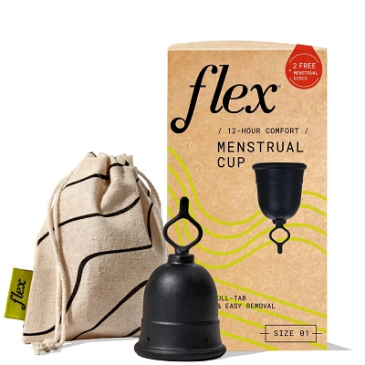 Flex Menstrual Cup with 2 Free Menstrual Discs  Size 1 Slim