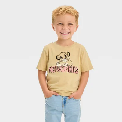 Toddler Boys Disney Simba No Worries Short Sleeve Graphic T-Shirt