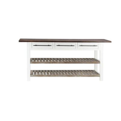 Farmhouse Wood Rectangle Console Table White - Olivia & May