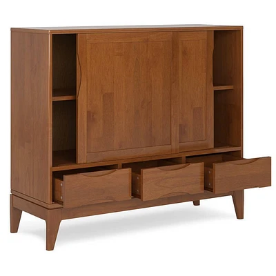 WyndenHall Pearson Medium Storage Cabinet Teak Brown