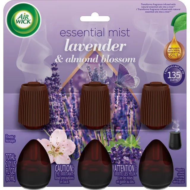 Air Wick Vibrant Scented Oil Air Freshener Refill - Almond Milk & Honey -  1.34 Fl Oz/2pk : Target