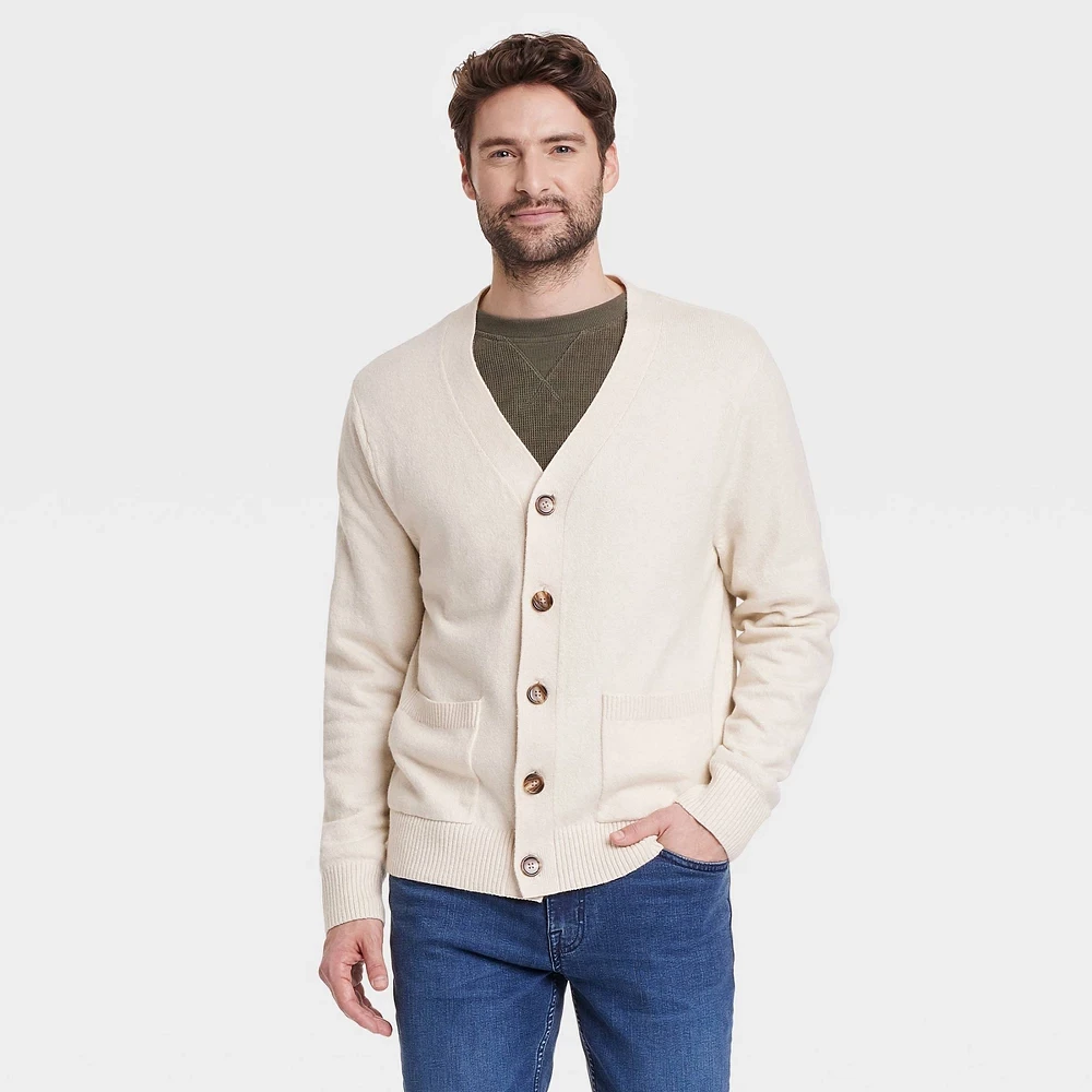 Men V-Neck Cardigan Sweater